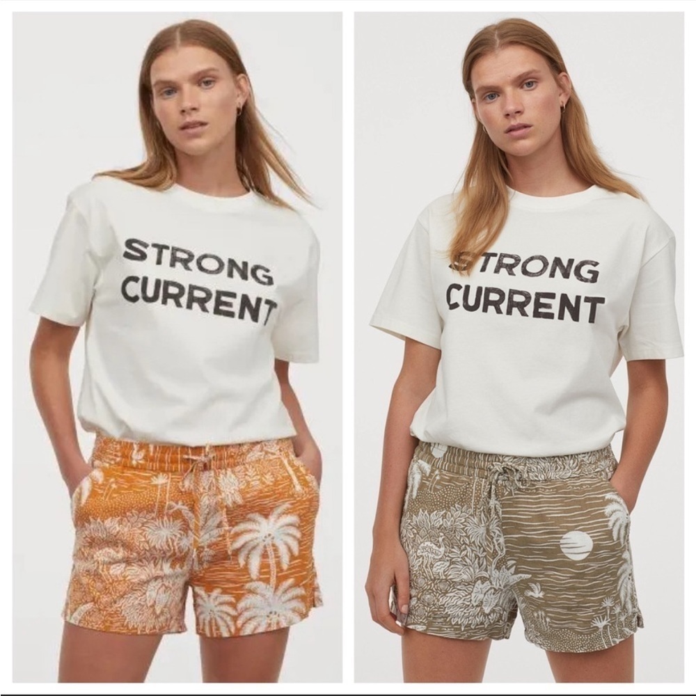 Nwt Desmond & Dempsey X H&M Linen Printed Shorts — image 2 of 6